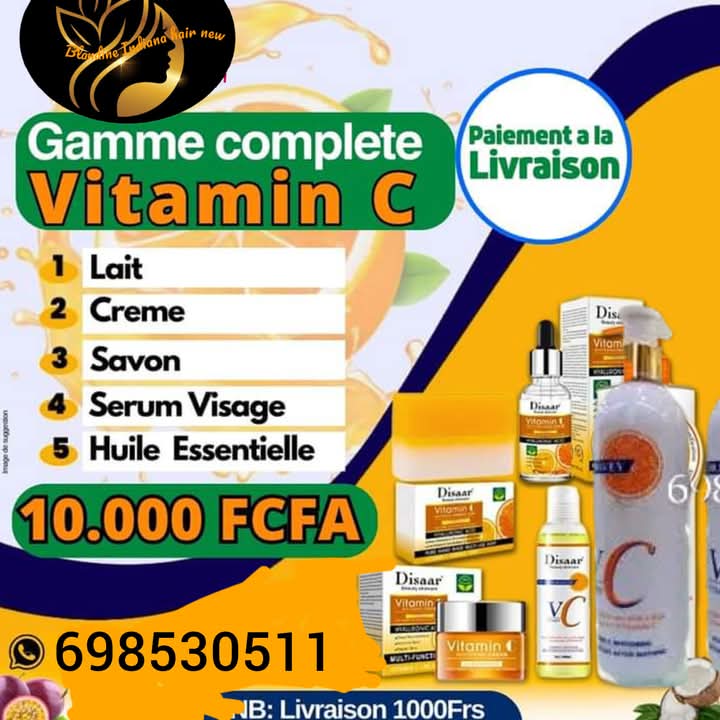 Gamme Complète Vitamin C Disaar — Lait, Crème, Savon, Sérum & Huile | Aristide Cosmetics