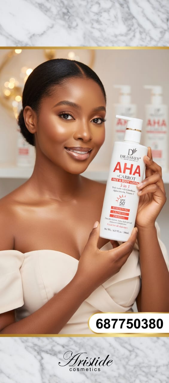 Dr. Davey AHA + Carrot Face & Body Lotion 3-en-1 SPF50 — Peau Claire & Ferme | Aristide Cosmetics